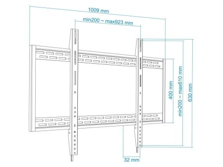 Soporte de Pared Fijo TooQ LP41130F-B para TV de 60-100'/ hasta 130kg