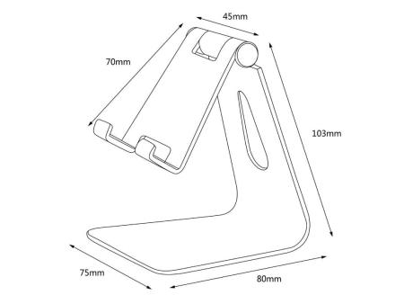 Soporte para Smartphone/Tablet Aisens MS1PM-081/ Plata