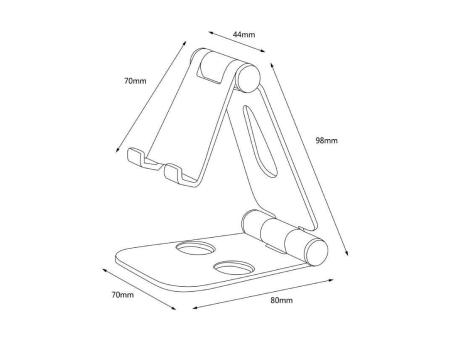 Soporte para Smartphone/Tablet Aisens MS2PM-086/ Plata