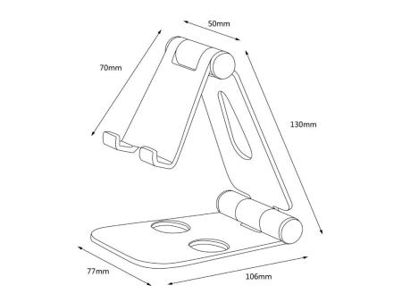 Soporte para Smartphone/Tablet Aisens MS2PXL-092/ Plata