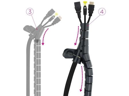 Organizador de Cables en Espiral Nanocable 10.36.0002-BK/ 2m