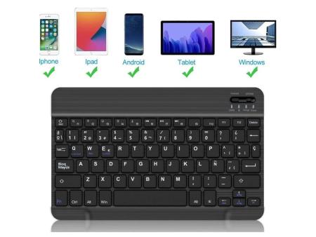 Funda con Teclado Just In Case 8327932 Bluetooth para Tablet iPad Pro 12.9' 2022-2021/ Negra