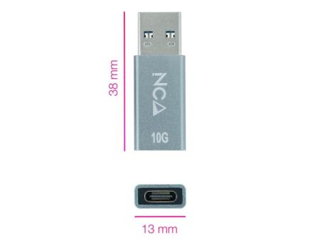 Adaptador USB 3.1 Nanocable 10.02.0013/ USB Macho - USB Tipo-C Hembra