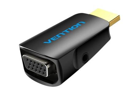 Adaptador Conversor Vention AIDB0/ HDMI Macho a VGA Hembra/ Audio Jack 3.5mm