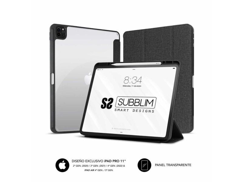 Funda Subblim Clear Shock para Tablet iPad Pro 11' 2020-2022/ Negra