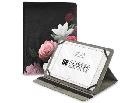 Funda Subblim Trendy Case Rosas para Tablet de 11'/ Negra