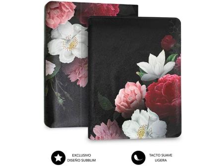 Funda Subblim Trendy Case Rosas para Tablet de 11'/ Negra