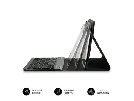 Funda con Teclado Subblim Keytab Pro Bluetooth para Tablets de 10.1'-10.8'/ Negra