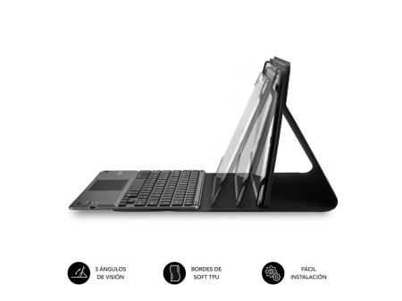 Funda con Teclado Subblim Keytab Pro Bluetooth Touchpad para Tablets de 10.1'-10.8'/ Negra