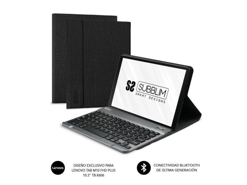 Funda con Teclado Subblim KeyTab Pro BT para Tablet Lenovo Tab M10 FHD Plus de 10.3'/ Negra