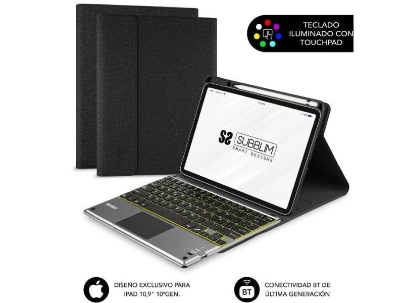 Funda con Teclado Subblim KeyTab Pro BT para Tablet iPad 10.9' 10a Gen/ Negra