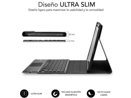 Funda con Teclado Subblim KeyTab Pro BT para Tablet iPad 10.9' 10a Gen/ Negra