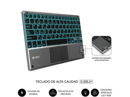 Funda con Teclado Subblim KeyTab Pro BT para Tablet iPad 10.9' 10a Gen/ Negra