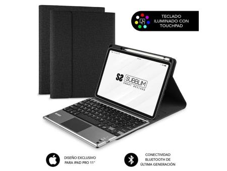 Funda con Teclado Subblim Keytab Pro Bluetooth Touchpad para Tablets Apple iPad Pro de 11' 2020/ Negra