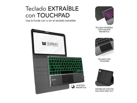 Funda con Teclado Subblim Keytab Pro Bluetooth Touchpad para Tablets Apple iPad Pro de 11' 2020/ Negra