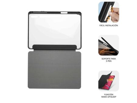 Funda Subblim Clear Shock para Tablet Samsung S9+/ FE 12.4'/ Negra