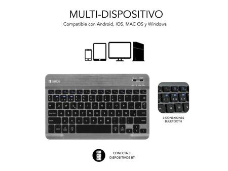 Funda con Teclado Subblim KeyTab Pro BT para Tablets Samsung Galaxy A9+/ Negra