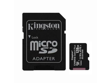 Tarjeta de Memoria Kingston CANVAS Select Plus 128GB microSD XC con Adaptador/ Clase 10/ 100MBs