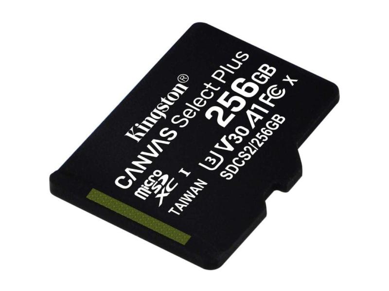 Tarjeta de Memoria Kingston CANVAS Select Plus 256GB microSD XC/ Clase 10/ 100MBs