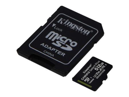 Tarjeta de Memoria Kingston CANVAS Select Plus 512GB microSD XC con Adaptador/ Clase 10/ 100MBs