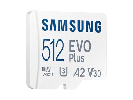 Tarjeta de Memoria Samsung EVO Plus 2021 512GB microSD XC con Adaptador/ Clase 10/ 130MBs