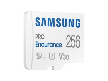 Tarjeta de Memoria Samsung Pro Endurance 256GB microSD XC con Adaptador/ Clase 10/ 100MBs