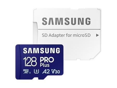 Tarjeta de Memoria Samsung PRO Plus 2023 128GB microSD XC/ Clase 10/ 180MBs