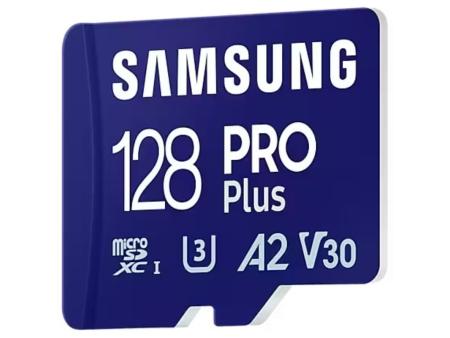 Tarjeta de Memoria Samsung PRO Plus 2023 128GB microSD XC/ Clase 10/ 180MBs