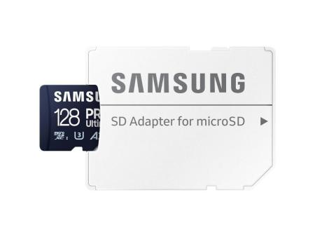 Tarjeta de Memoria Samsung Pro Ultimate 128GB microSD XC con Adaptador/ Clase 10/ 200MBs