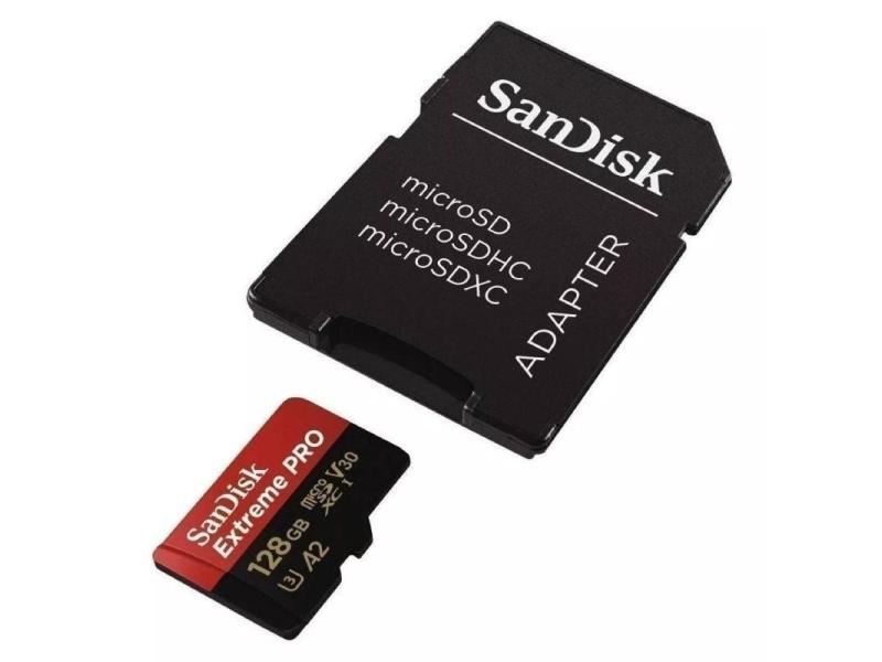 Tarjeta de Memoria SanDisk Extreme Pro 128GB microSD XC UHS-I con Adaptador/ Clase 10/ 200MBs