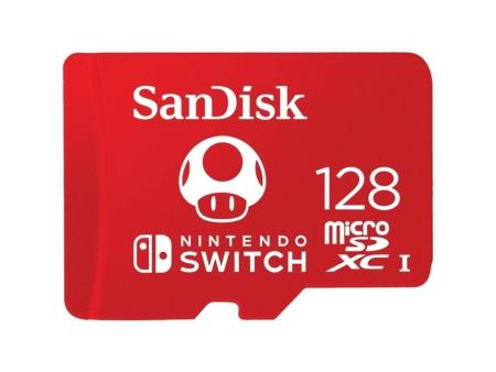 Tarjeta de Memoria SanDisk Nintendo Switch 128GB microSD XC UHS-I/ Clase 10/ 100MBs