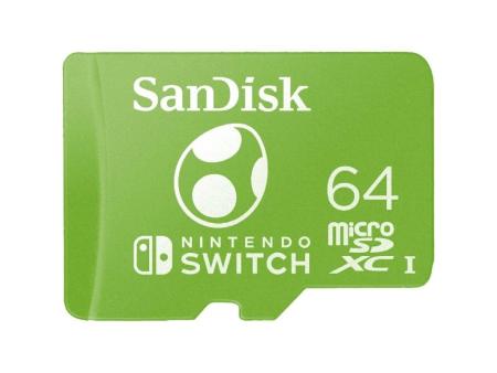 Tarjeta de Memoria SanDisk Nintendo Switch 64GB microSD XC UHS-I/ Clase 10/ 100MBs