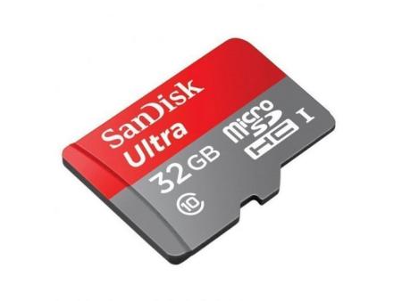 Tarjeta de Memoria SanDisk Ultra 32GB microSD HC UHS-I con Adaptador/ Clase 10/ 120MBs