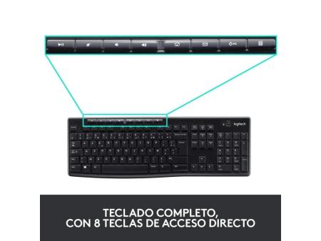 Teclado y Ratón Inalámbricos Logitech Wireless Combo MK270