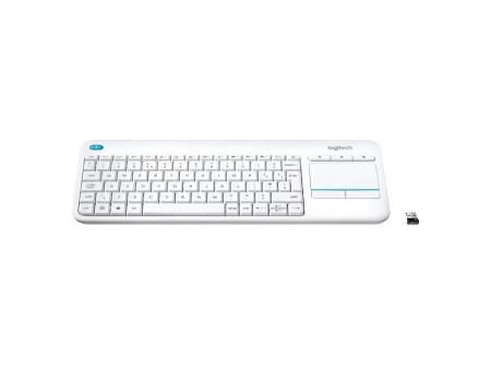 Teclado para Smart TV Logitech Wireless Touch K400 Plus/ Blanco