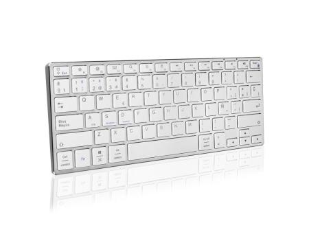 Teclado Compacto Inalámbrico por Bluetooth Subblim Advance Compact/ Plata