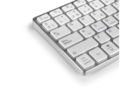 Teclado Compacto Inalámbrico por Bluetooth Subblim Advance Compact/ Plata