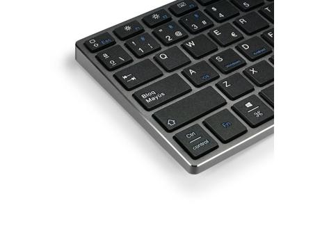 Teclado Compacto Inalámbrico por Bluetooth Subblim Advance Compact/ Gris