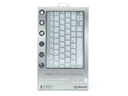 Teclado Compacto Inalámbrico por Bluetooth Subblim Smart/ Plata