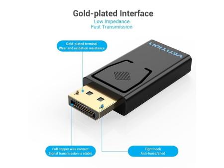 Adaptador Vention HBKB0/ DisplayPort Macho - HDMI Hembra