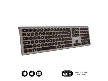 Teclado Inalámbrico Subblim Master/ Gris y Negro