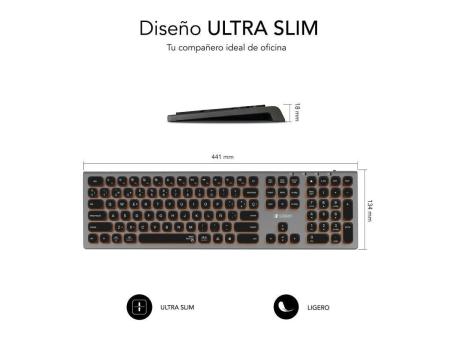 Teclado Inalámbrico Subblim Master/ Gris y Negro