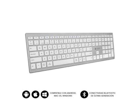 Teclado Inalámbrico por Bluetooth Subblim 2PUE200 Pure Extended/ Plata