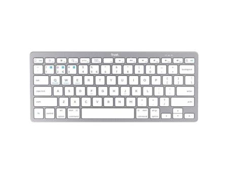 Teclado Compacto Inalámbrico por Bluetooth Trust 24654/ Plata