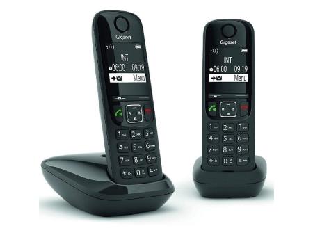 Teléfono Inalámbrico Gigaset AS690/ Pack DUO/ Negro