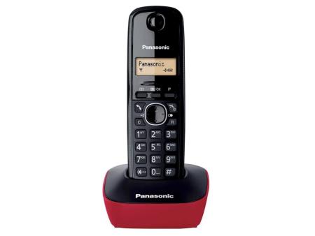 Teléfono Inalámbrico Panasonic KX-TG1611/ Negro y Rojo