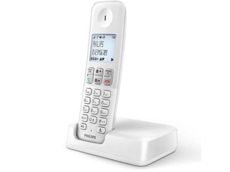 Teléfono Inalámbrico Philips D2501W/34/ Blanco