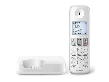 Teléfono Inalámbrico Philips D2501W/34/ Blanco