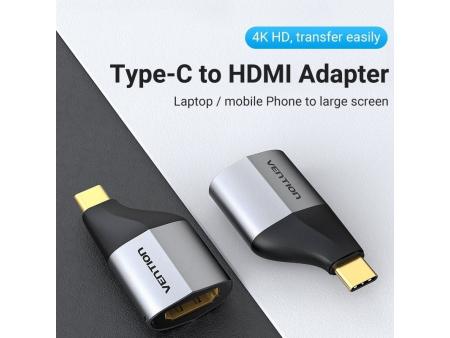 Adaptador USB Tipo-C Vention TCAH0/ USB Tipo-C Macho - HDMI Hembra