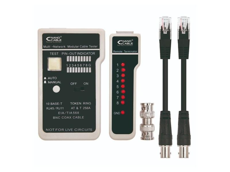 Tester Nanocable 10.31.0303 para RJ11-RJ12-RJ45